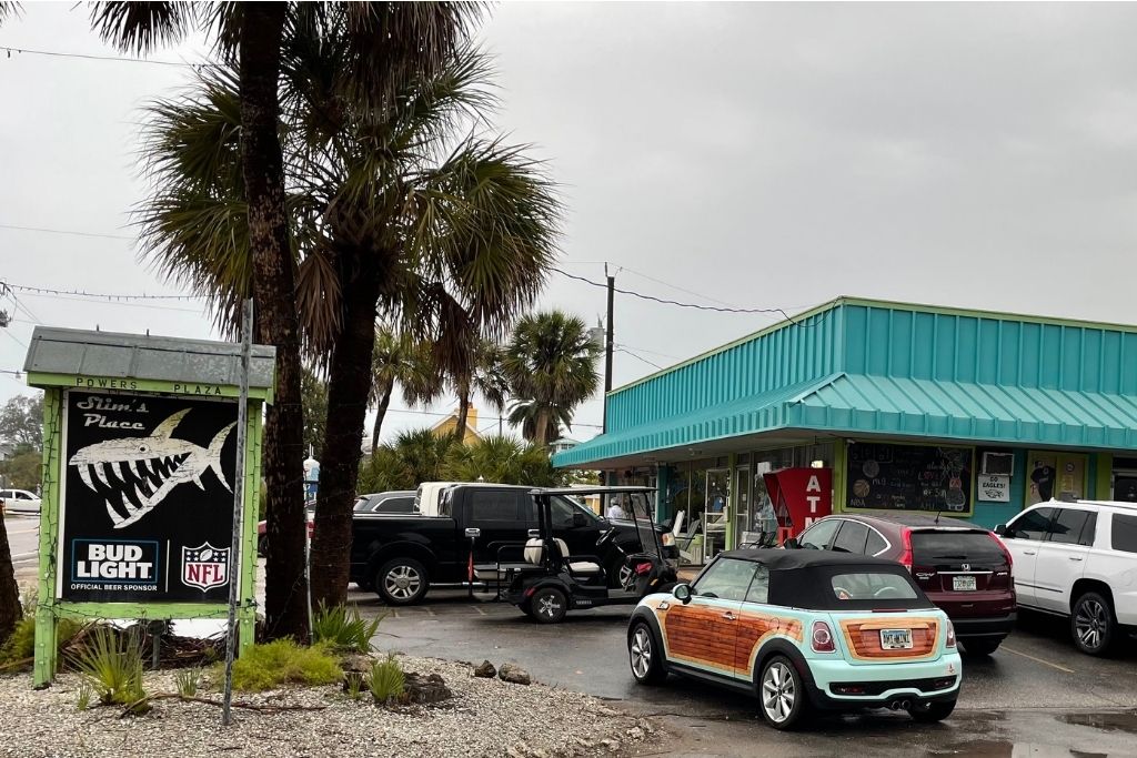 Slim's Place is a popular restaurant on the island 