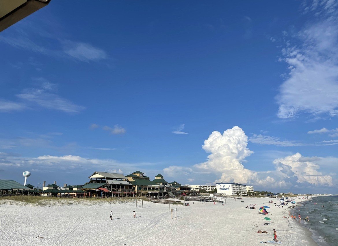 The Boardwalk in Okaloosa Island is a popular attraction with a great beach, restaurants, and shops near Destin