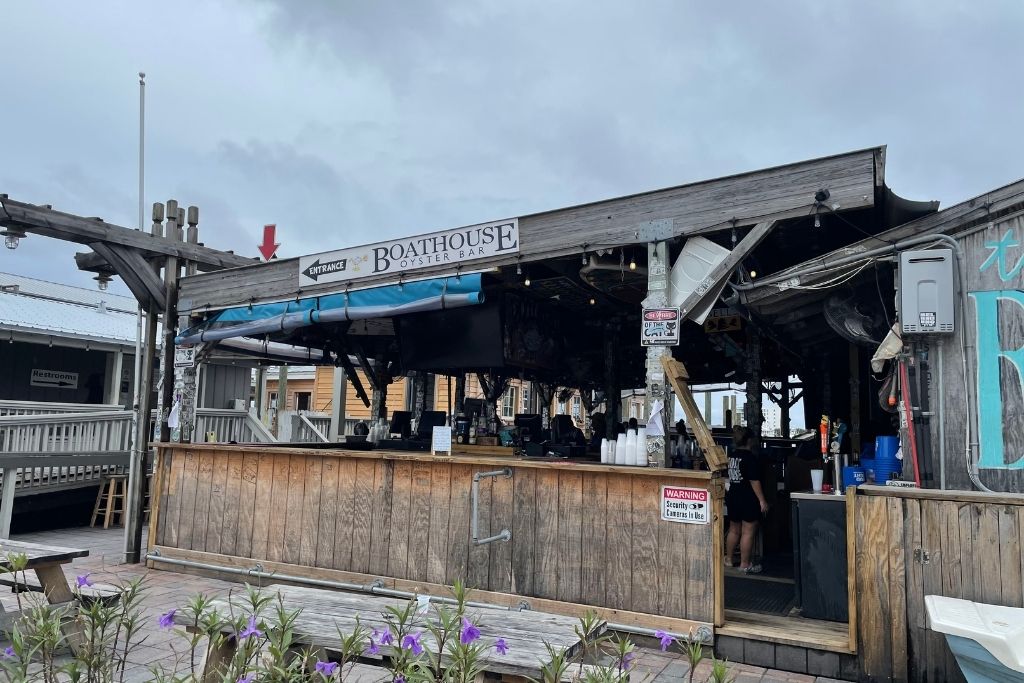 Boathouse is known for their oysters and is right on the Destin Harbor.  Boathouse Oyster Bar is one of the most popular restaurants for locals in Destin FL!