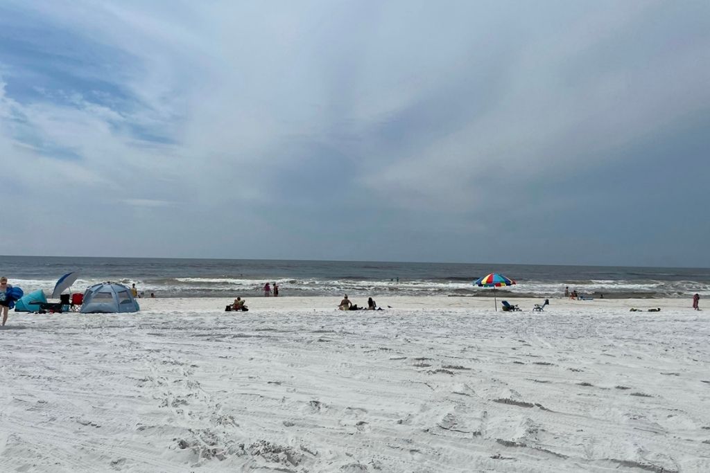Grayton Beach is a nice, white sandy beach with lots of room