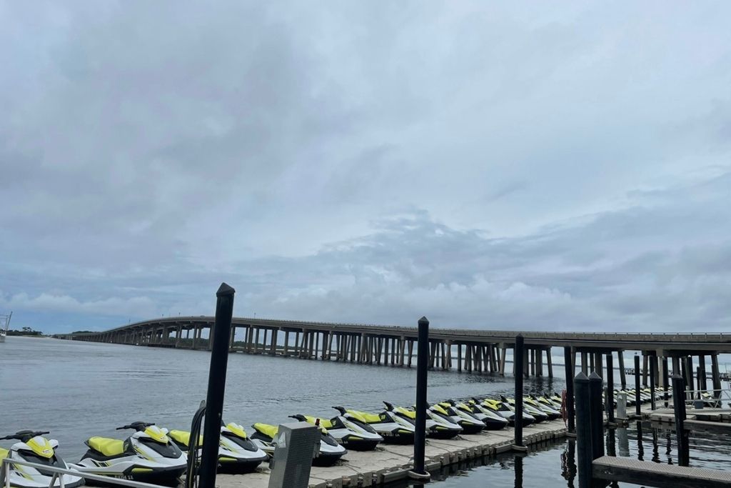 Harborwalk Village is just on the other side of the bridge from Crab Island and offers lots of rental options including jet skis and kayaks