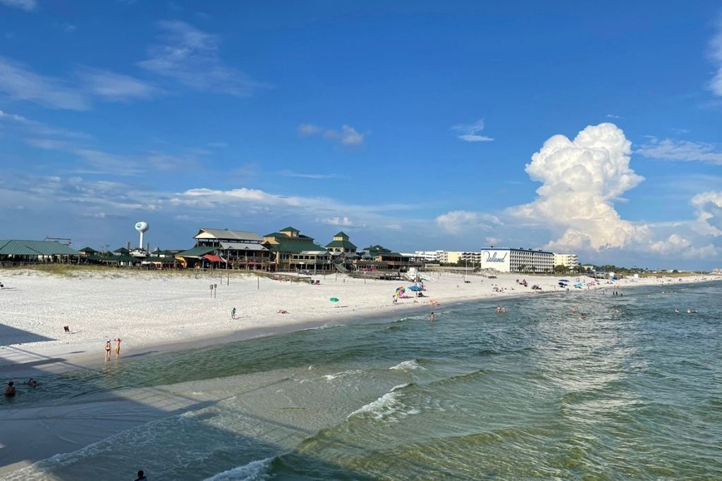 There are some great views of the beach from the Okaloosa Island Pier