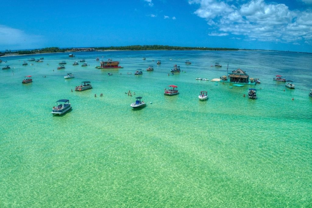  A bit different from the Destin beaches, Crab Island is a fun sandbar to visit and one of the most fun things to do in Florida!