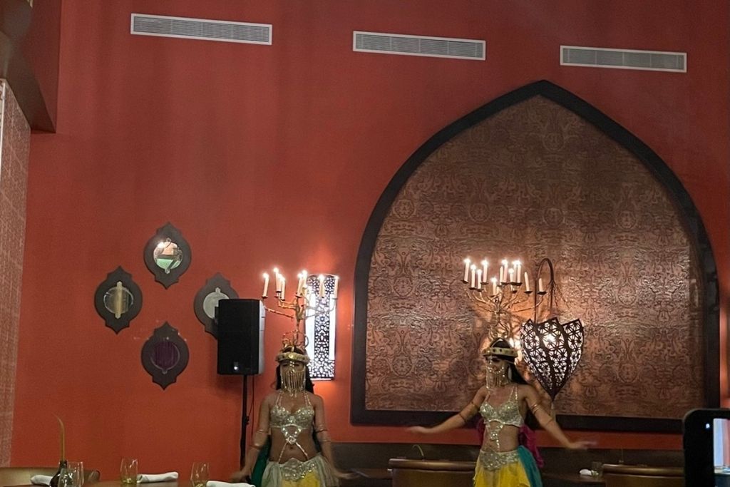 At Taj Indian Cuisine you can enjoy some food in a relaxed setting and enjoy watching the dancers