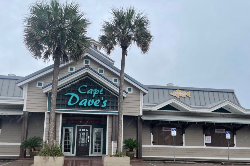 Captain Dave's is on the border of Destin and Miramar Beach on Scenic Gulf Drive