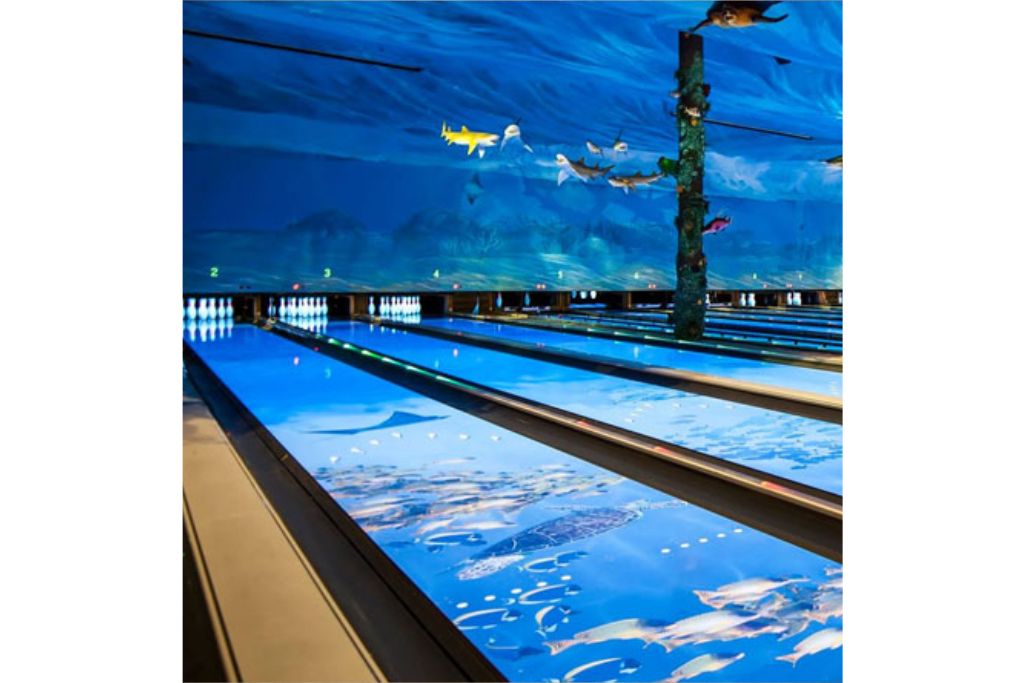 A fun activity for the whole family, Uncle Buck's Fishbowl has bowling and food in a memorable environment
