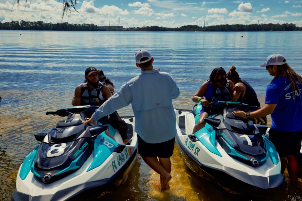 Just a few minutes from the theme parks, Buena Vista Watersports is one of the best places to rent jet skis in Orlando 