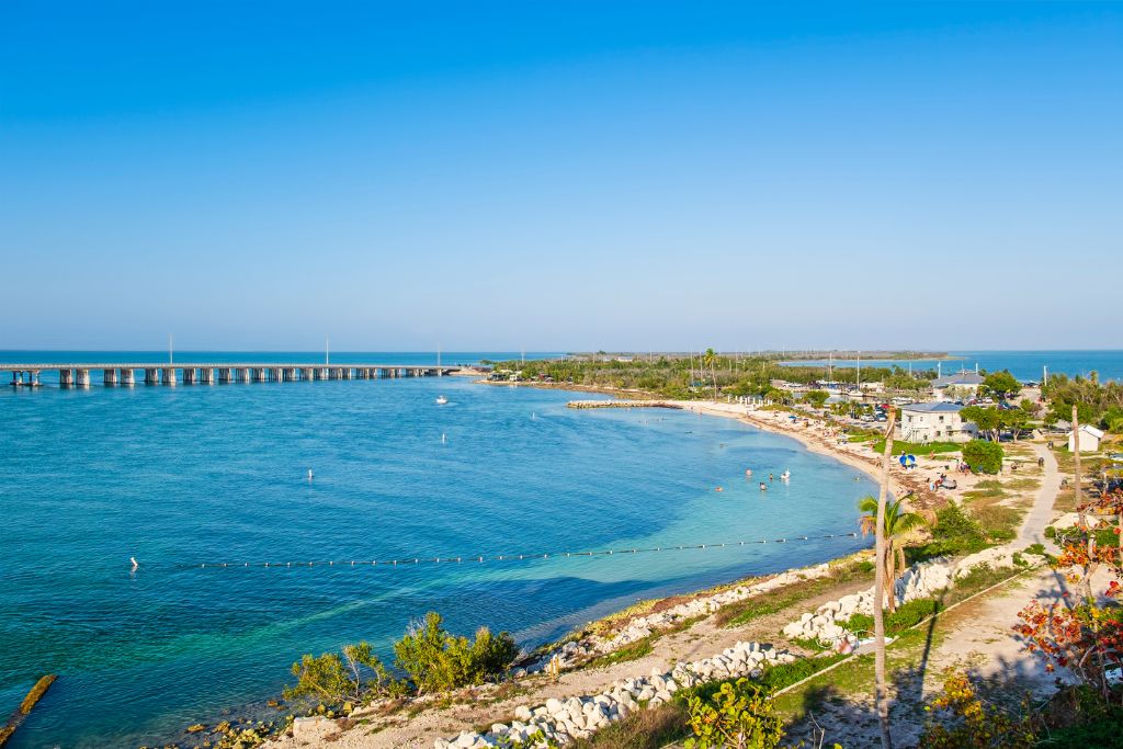 Calusa Beach is on the northwest side of Bahia Honda.  It’s the smallest beach in the park, but also the most popular.  It’s the best spot for swimming and has all the amenities.