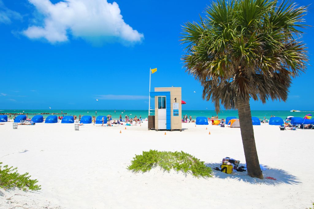 Clearwater Beach is one of the best beaches in Florida to visit in December!