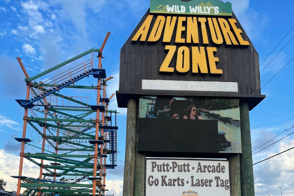 Play arcade games, mini-golf, and go racing at Wild Willy's Adventure Zone!