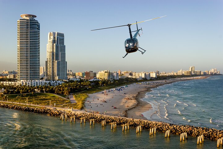 To escape the crowds and hustle and bustle of the city, take flight on this 30 minute helicopter ride over South Beach and Miami!