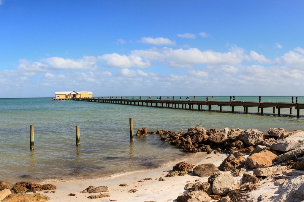 Anna Maria Pier is an excellent spot to go fishing, watch the sunrise or sunset, and enjoy the views of the shore.