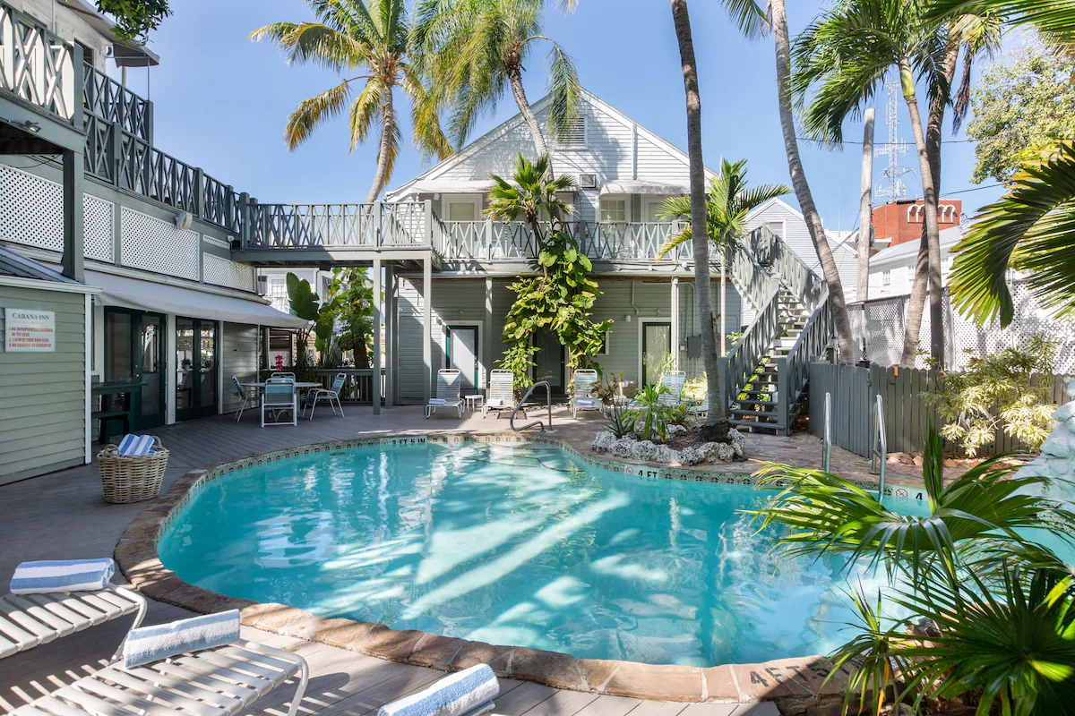 The Cabana Inn Key West - adult exclusive features a nicely kept conch house design, an outdoor swimming pool, and a hot tub, where guests can unwind and enjoy the warm Florida sunshine.  