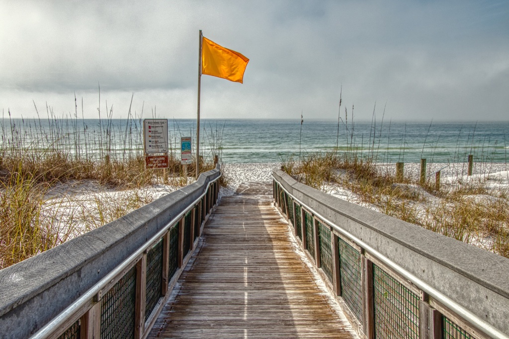 boardwalk of Grayton Beach State Park in Florida Panhandle USA