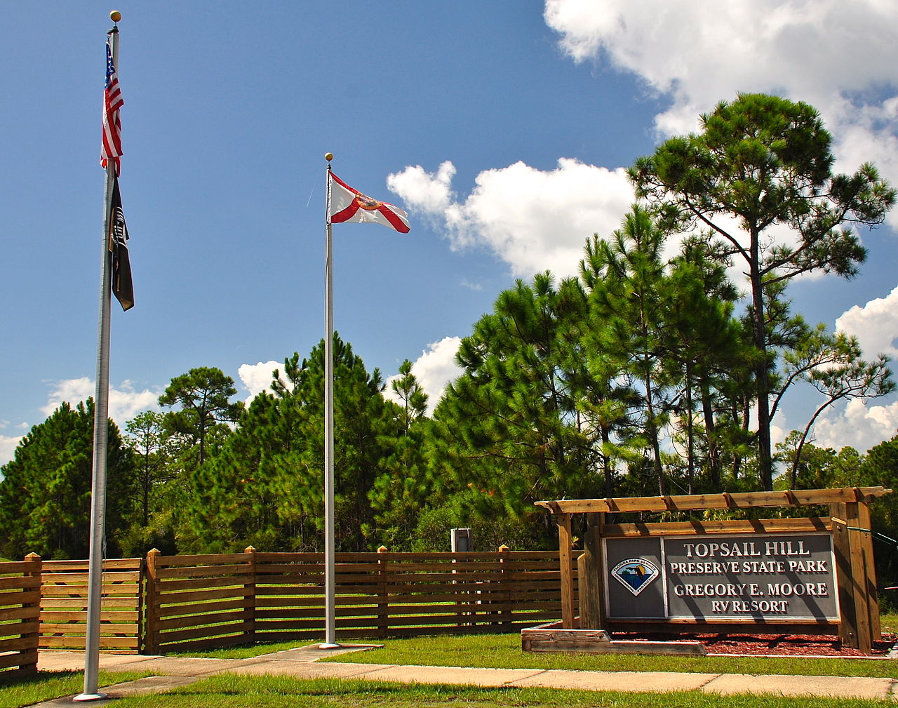 main entrance of Topsail Hill Preserve State Park in Florida