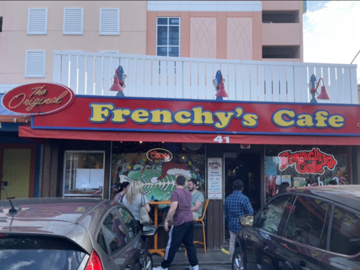 exterior of Frenchy's cafe in Clearwater FL