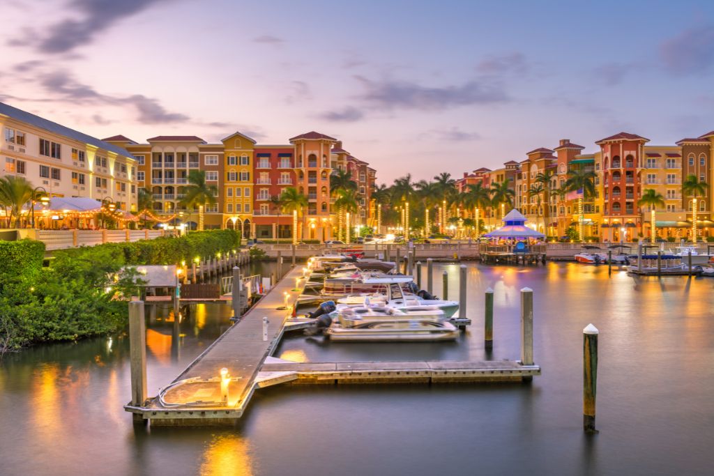Naples, Florida, USA town skyline
