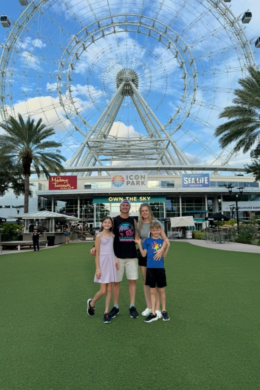 My girlfriend and I and her kids visiting Icon Park 