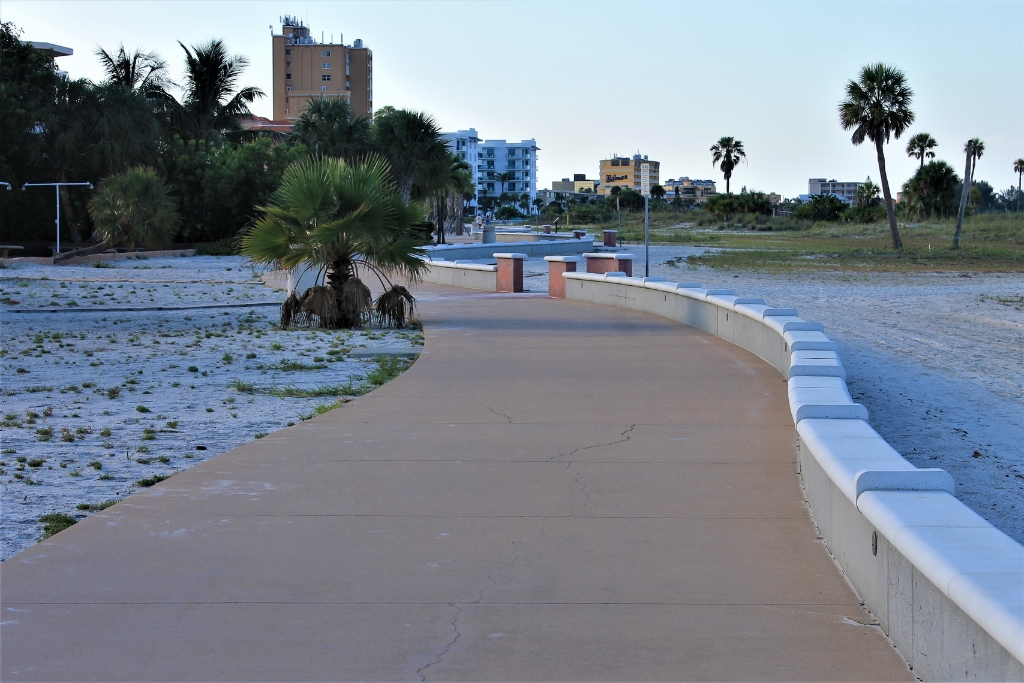 beach boardwalk at Treasure Island in Florida
