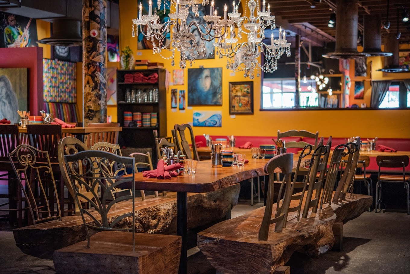 Cafe Tu Tu Tango Spanish-style interior with unique dining design
