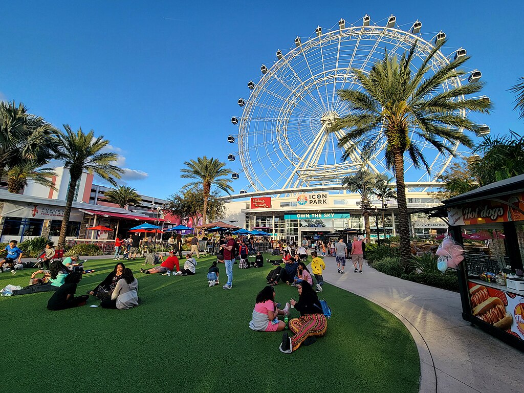 visitors at ICON Park in Orlando