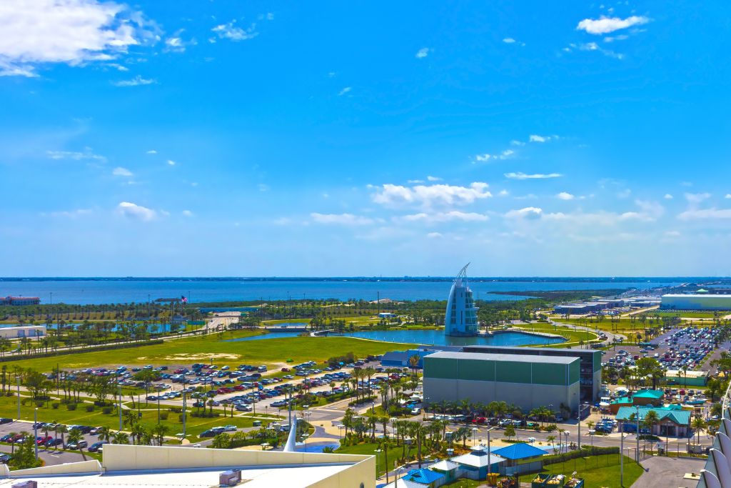 aerial view of Cape Canaveral, USA
