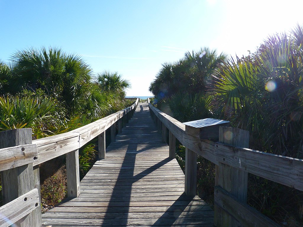 beach boardwalk to Lori Wilson Park - Cocoa Beach FL
