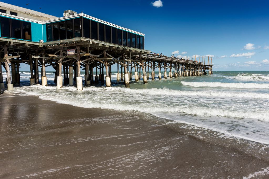 beach at the old pier in Cocoa Beach