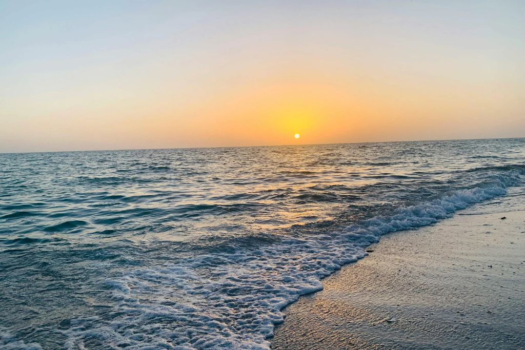 Sunset over Florida beach